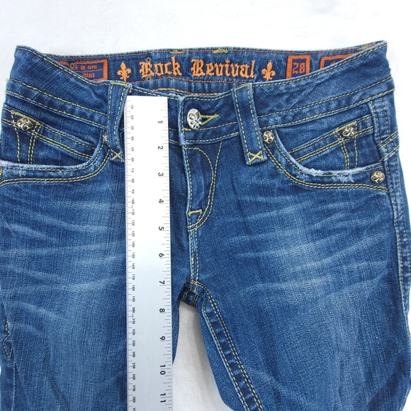 Rock Revival Jeans Womens Size 28 Gwen Boot Butt Flap Pocket *Minor Flaw* - Picture 6 of 11